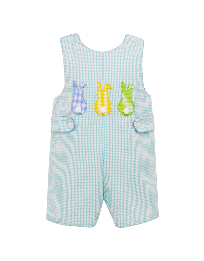 Soft Aqua Boys Bubble With Cottontails Smocking main image 0