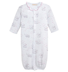 Baby Club Chic Bubbly Elephant Pink Converter Gown with Ruffle
