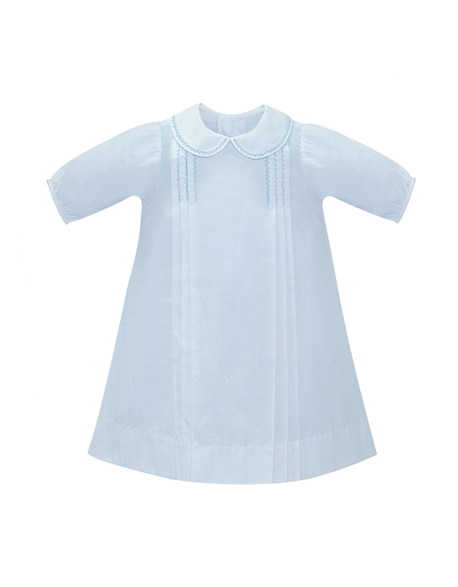 Baby Sen QBDG White/ Blue Stitch Daygown