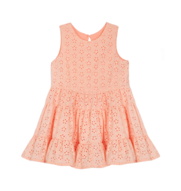 Mabel and Honey Peachy Pink Eyelet Dress