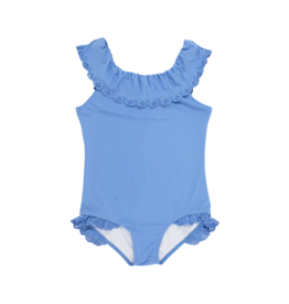 TBBC Sandy Lane Swimsuit Ruffle Barbados Blue TBBC Sandy Lane Swimsuit Ruffle Barbados Blue