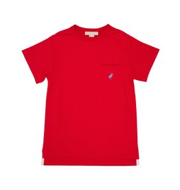 TBBC Carter Crewneck w/pocket Richmond Red/ Park City Stork TBBC Carter Crewneck w/pocket Richmond Red/ Park City Stork