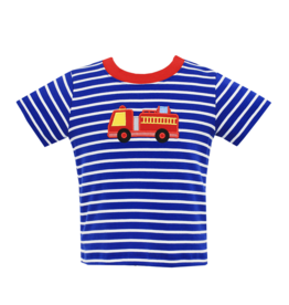 Claire and Charlie Firetruck Stripe Shirt