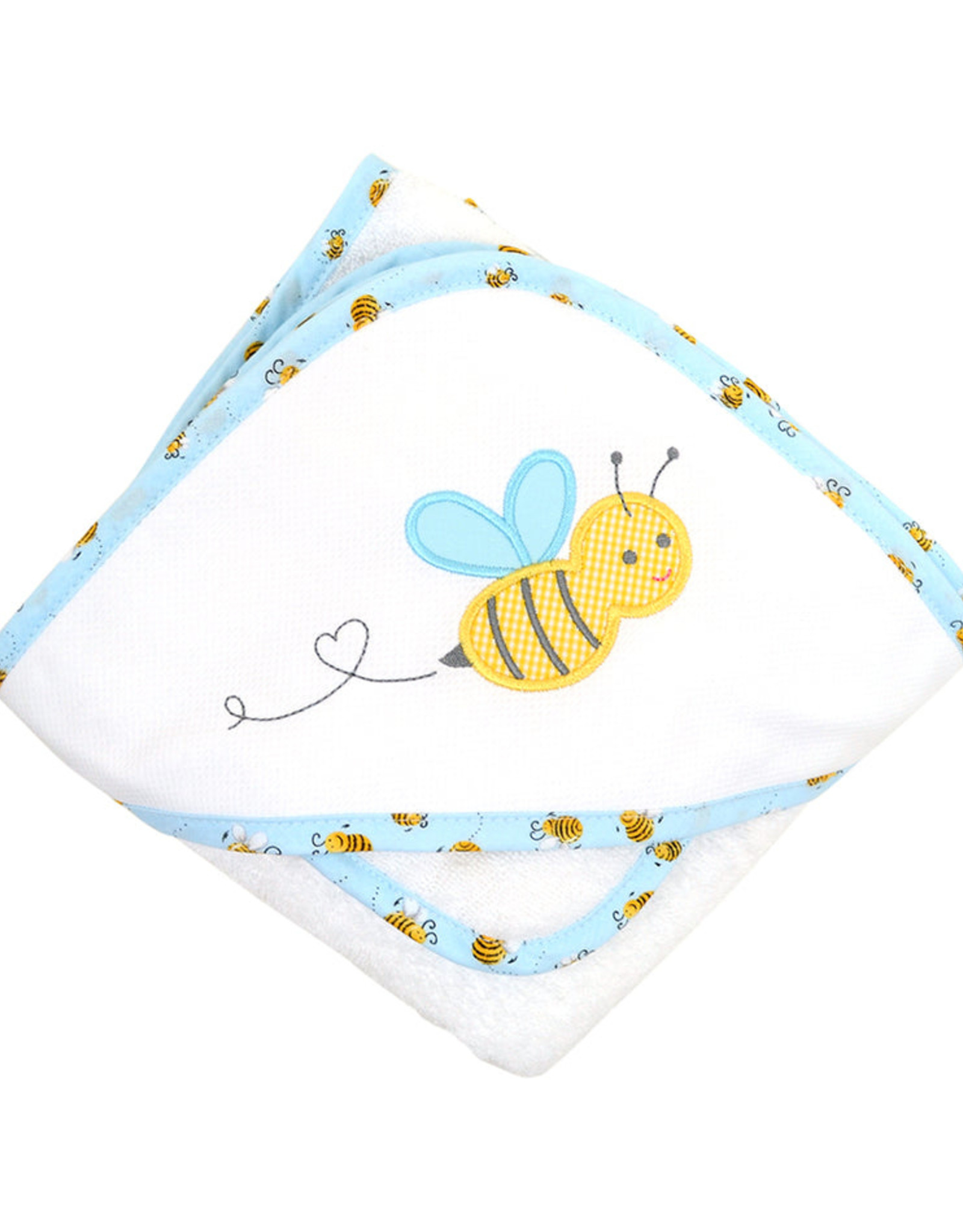 3 Marthas 3M Boxed Hooded Towel Set Blue Bee