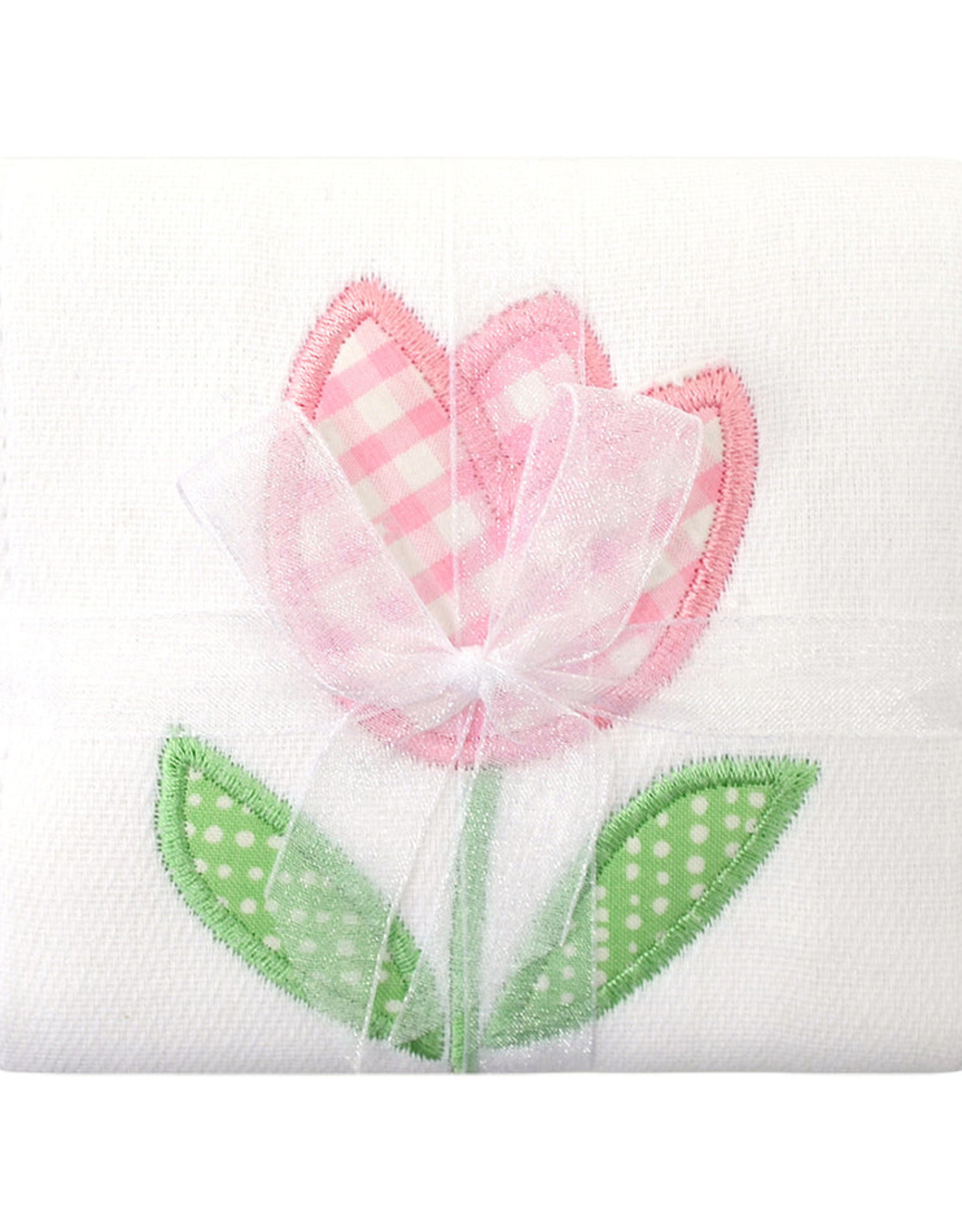 3 Marthas 3M appliqued burp pad Tulip