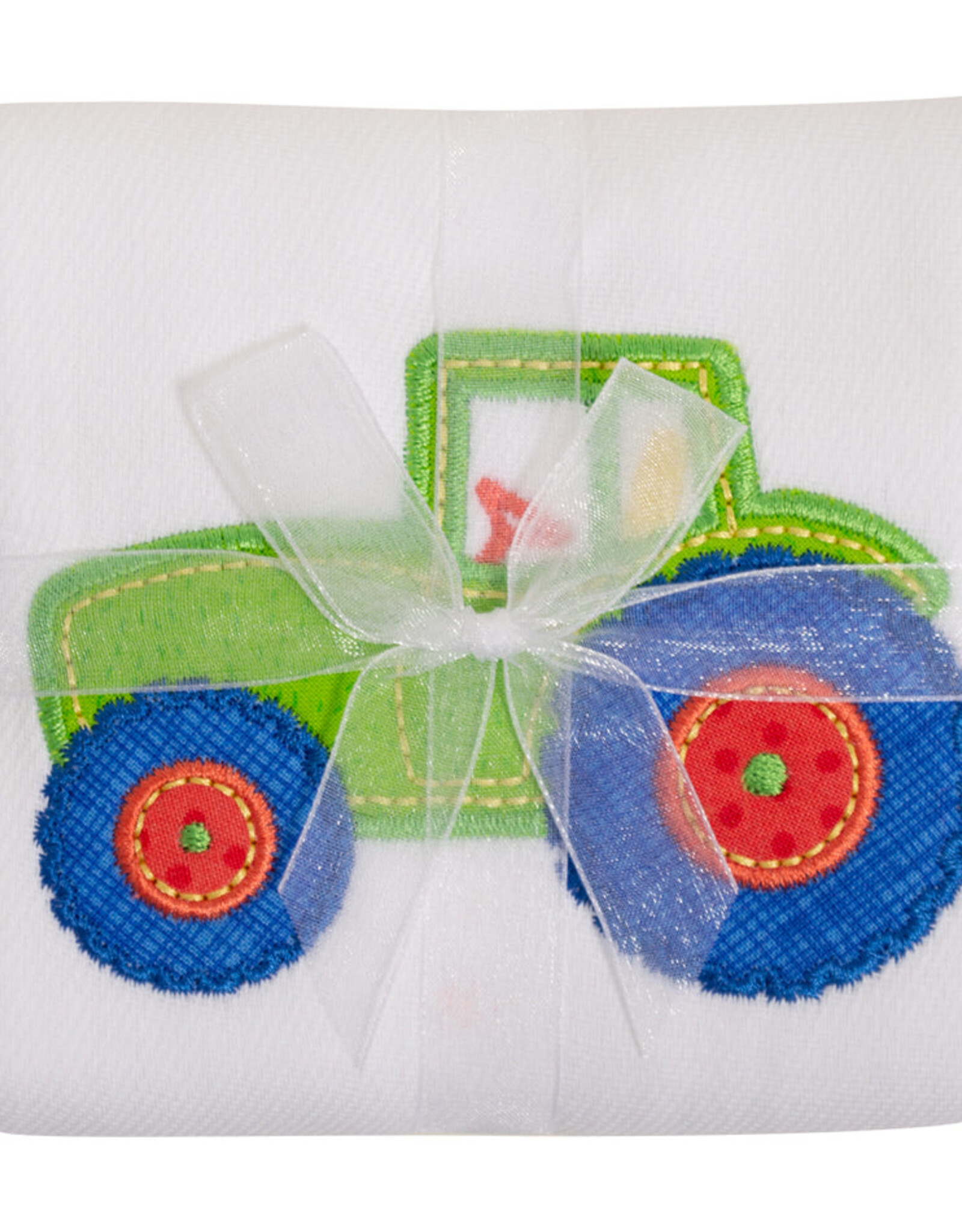 3 Marthas 3M appliqued burp pad Tractor