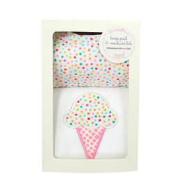 3 Marthas boxed burp/bib set Ice Cream