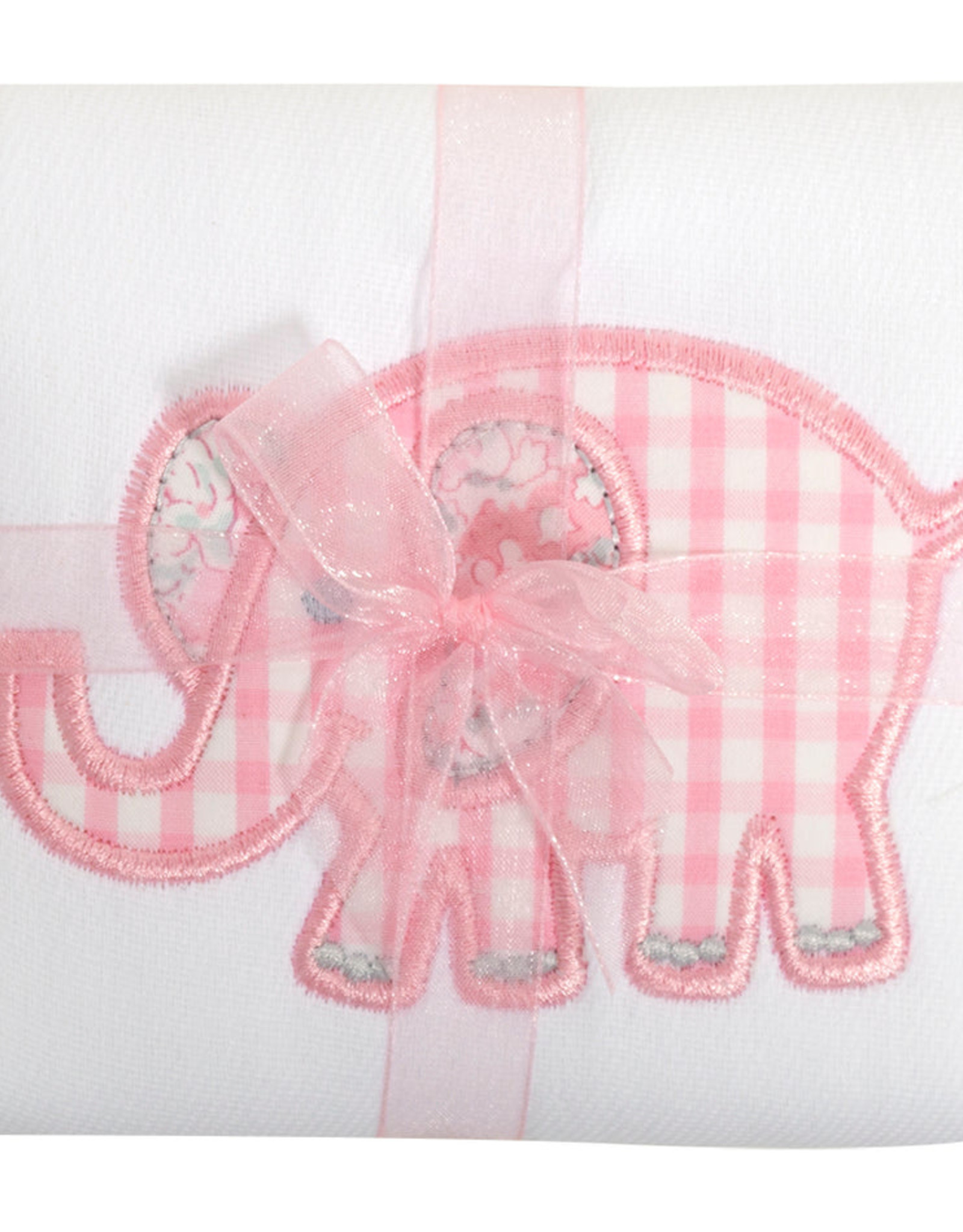 3 Marthas 3M appliqued burp pad pink elephant