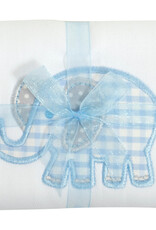 3 Marthas 3M appliqued burp pad blue elephant