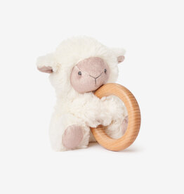 Elegant Baby Ring Rattle Lamb