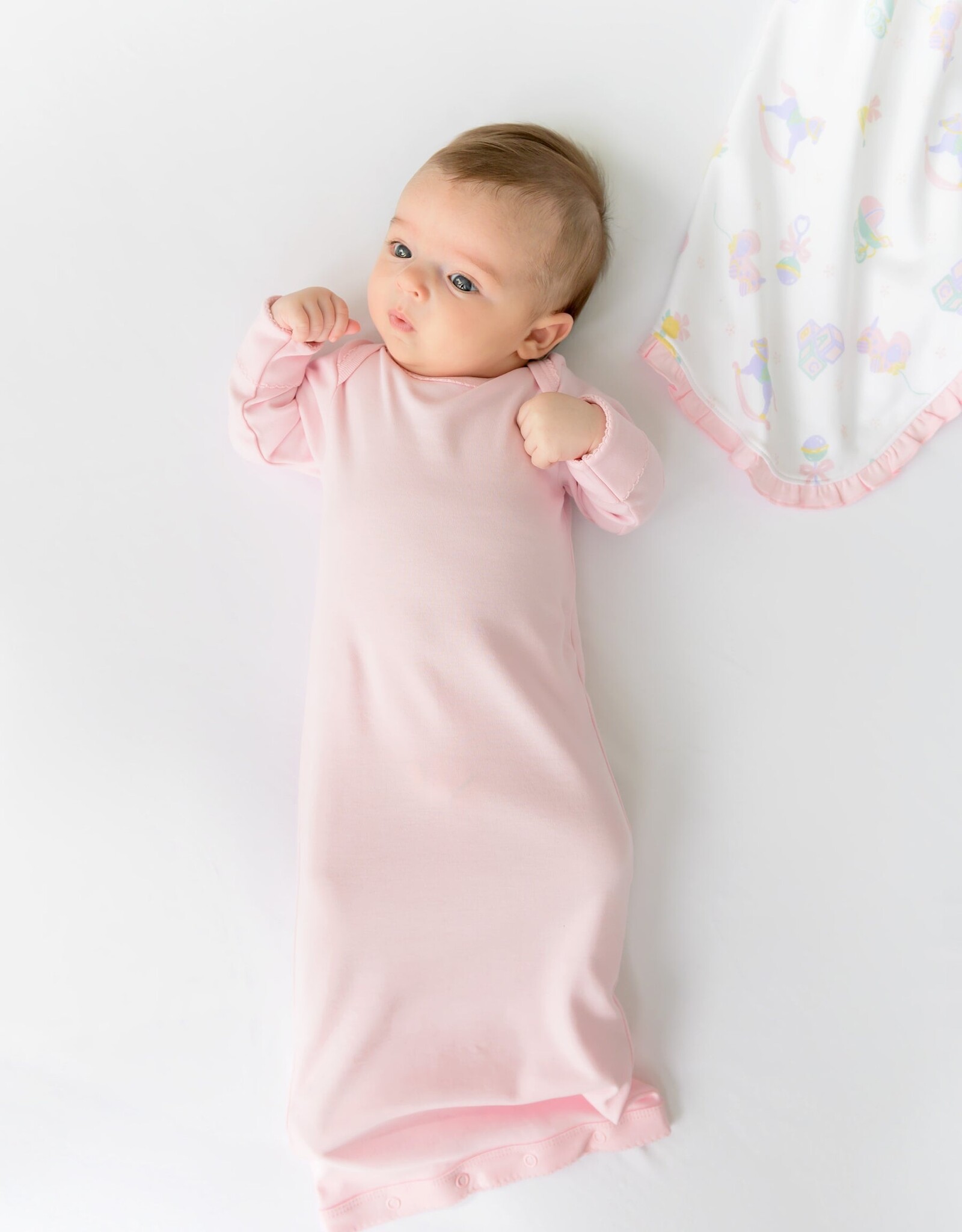 TBBC TBBC Sadler Gown  Palm Beach Pink 0/3 Month