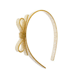 Lilies & Roses Headband Thin Gold Bow