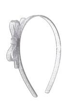Lilies & Roses LR Headband Thin Silver Bow H032-21