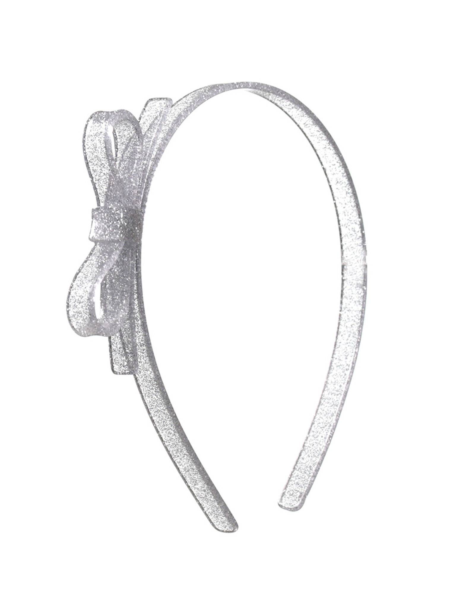 Lilies & Roses LR Headband Thin Silver Bow H032-21