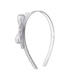 Lilies & Roses Headband Thin Silver Bow