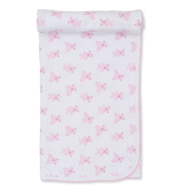 Kissy Kissy Beary Plaid Blanket Pink