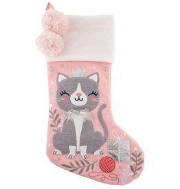 Stephen Joseph Embroidered Christmas Stocking Cat