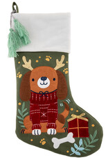 Stephen Joseph SJ Embroidered Christmas Stocking Dog