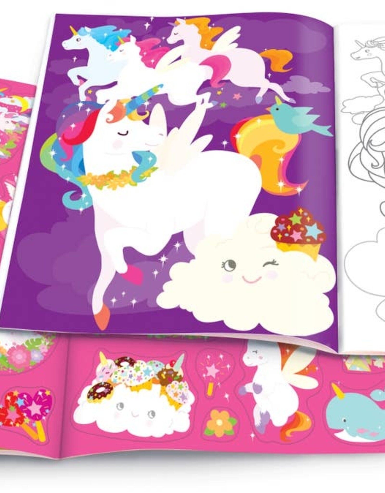 The Piggy Story Unicorn Fantasy Dry Erase Coloring Book