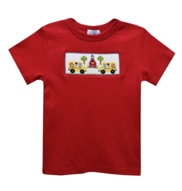 Vive la Fete Back to School Red Smocked Shirt