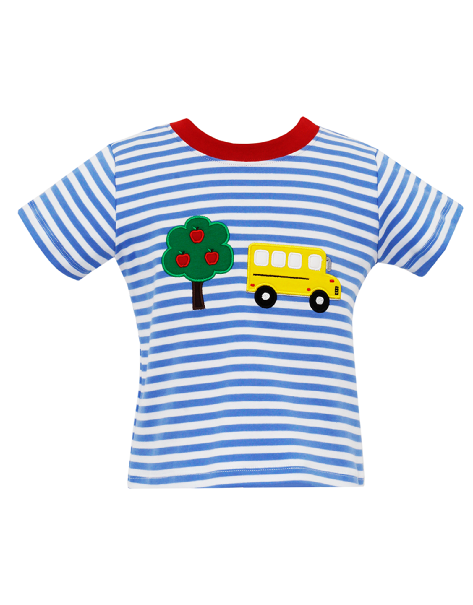Claire and Charlie 5004P Blue Stripe School Bus Shirt