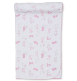 Kissy Kissy Puppy Dog Fun Blanket Pink