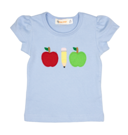 Luigi Sky Blue Apples Pencil Shirt