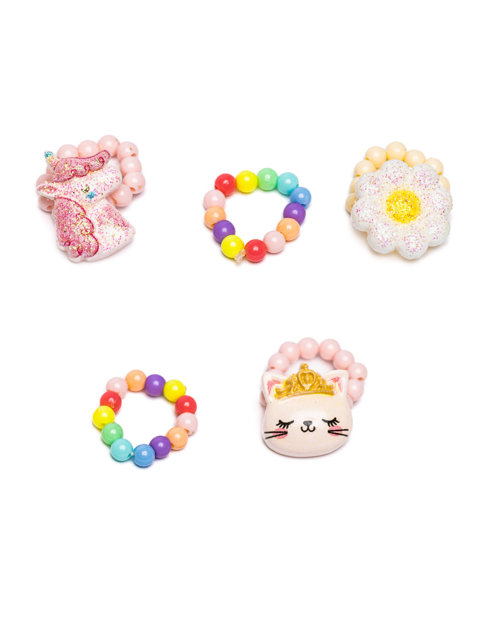 GreatPretenders 84522 Flower Kitty Unicorn Elastic Rings