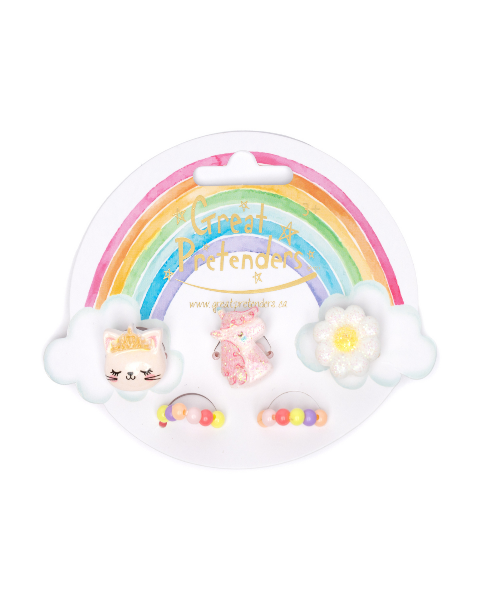 GreatPretenders 84522 Flower Kitty Unicorn Elastic Rings