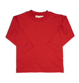 Luigi Long Sleeve Solid Shirt Red