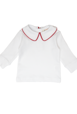 Luigi KB042 LS Boy Collared Shirt White/Red