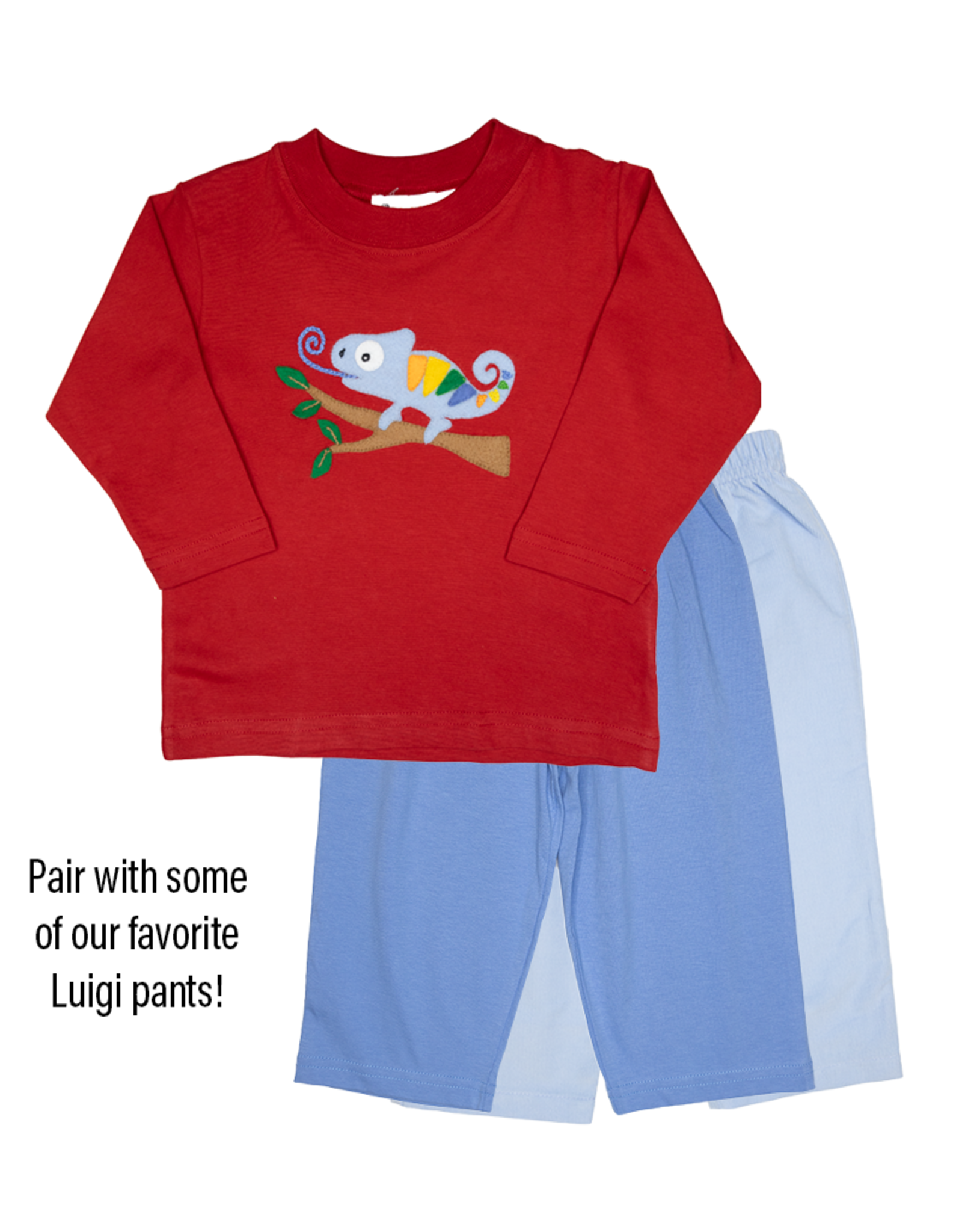 Luigi F23 Boy Shirt Red Chameleon
