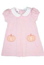 Lulu Bebe LBF23 Dana Pink Gingham Pumpkin Dress