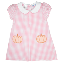 Lulu Bebe Dana Pink Gingham Pumpkin Dress - 3T, 4