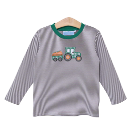 Trotter Street Kids Tractor Pumpkin Applique Shirt - 12m