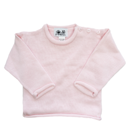 Fingerprints Roll Neck Sweater Light Pink