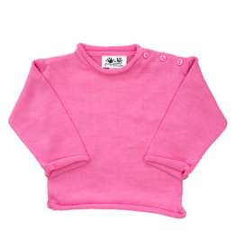 Fingerprints Roll Neck Sweater Hot Pink