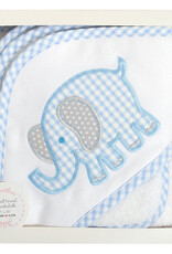 3 Marthas 3M Boxed Hooded Towel Set Blue Elephant