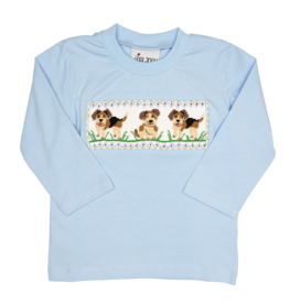 Delaney Fluffy Dogs Smocked Shirt