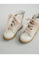 L'Amour F738 Josephine Scallop Boot Cream Patent