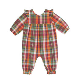 Mabel and Honey Fall Plaid Romper