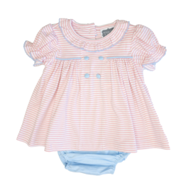 True Pink Stripe Bloomer Set