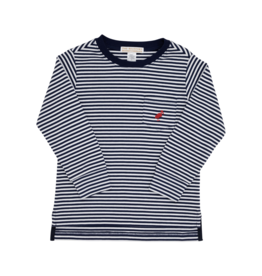TBBC Long Sleeve Carter Crewneck w/pocket Nantucket Navy Stripe/Red TBBC Long Sleeve Carter Crewneck w/pocket Nantucket Navy Stripe/Red