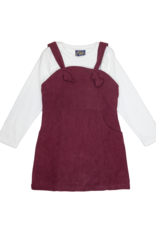 Emma Jean 1014 Avery Burgundy/Cream Dress/Shirt