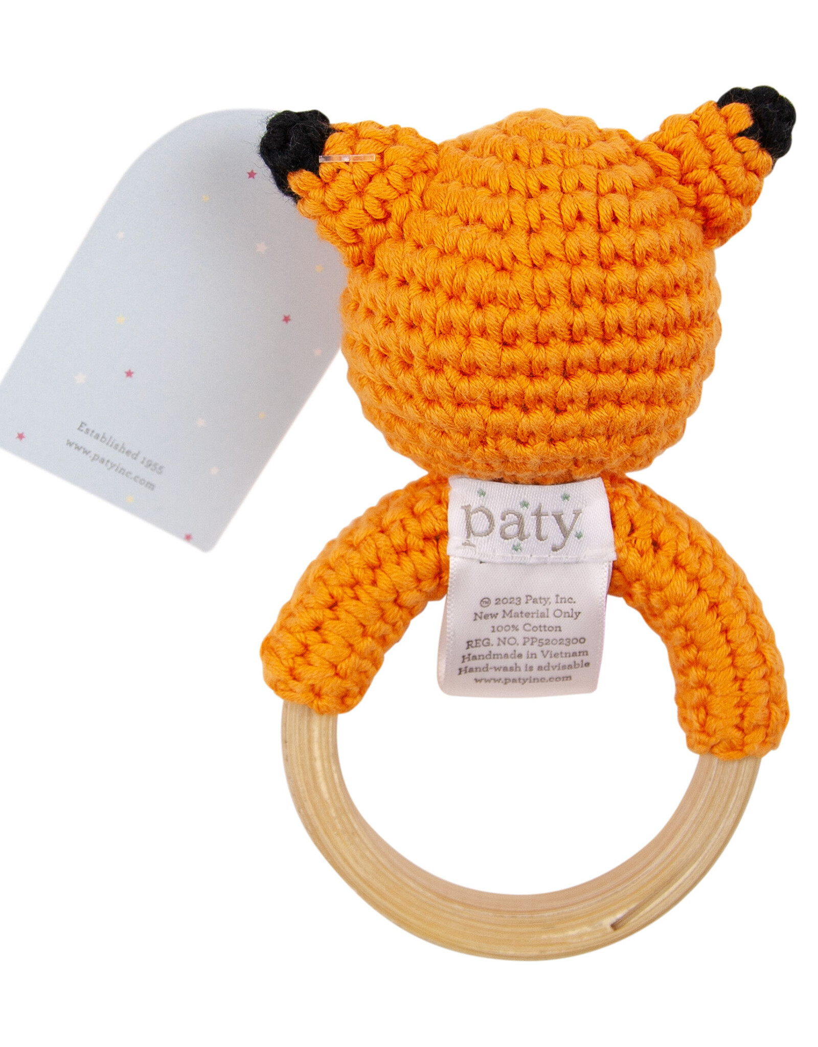 Paty, Inc. Paty Pal Crocheted Rattle Fox