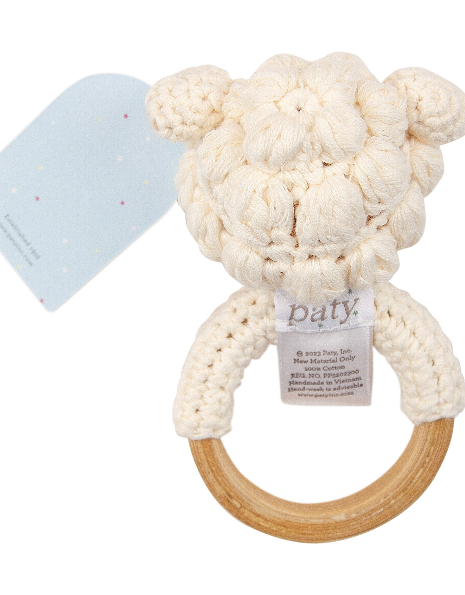 Paty, Inc. Paty Pal Crocheted Rattle Lamb