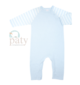 Paty, Inc. Knit Romper Blue