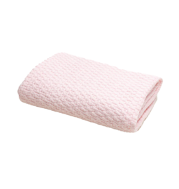 A Soft Idea Stonewashed Basketweave Blanket Pink