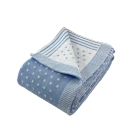 A Soft Idea Pin Dot Blanket Blue