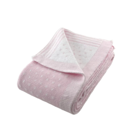 A Soft Idea Pin Dot Blanket Pink